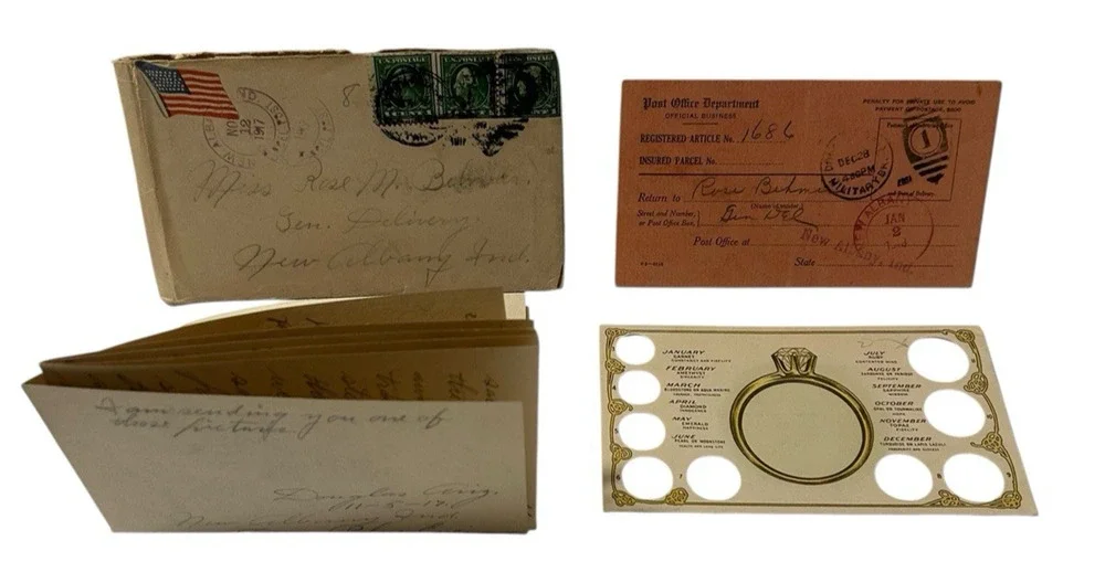 Vintage Postal History Cover With Original Love Letter Included Romantic Letter